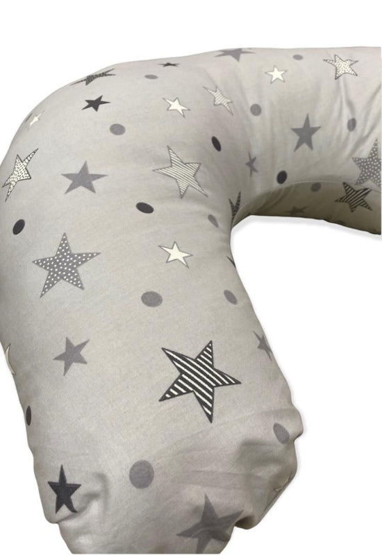Coj n Maternal Gris Estrellas Puntos