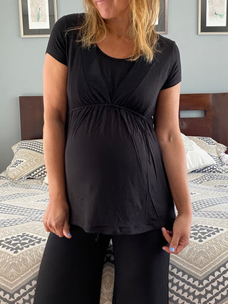 Pijama Lactancia Candela Negro
