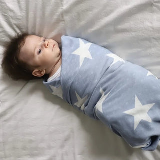 Swaddle Bambú para Bebé - Estrellas Azul