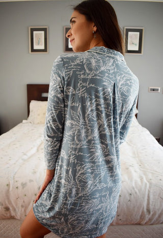 Camisa de Dormir Maternal y Lactancia Mariela Celeste