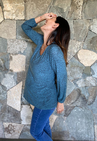 Polera Maternal y Lactancia Jacinta Petroleo