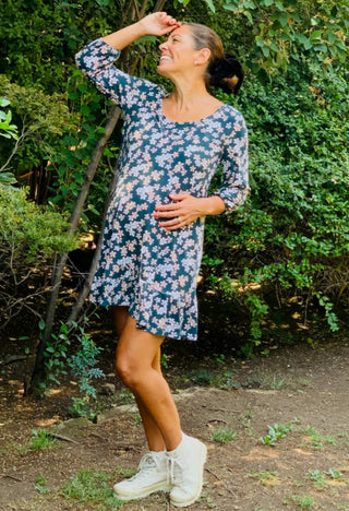Vestido Maternal y Lactancia Chloe Petroleo