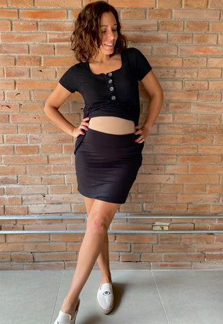 Mini Falda Maternal Negra