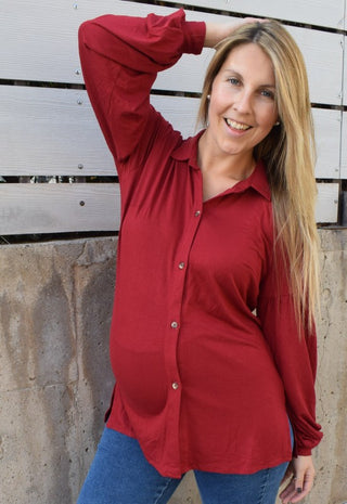 Polera camisera Maternal y Lactancia Dani Burdeo