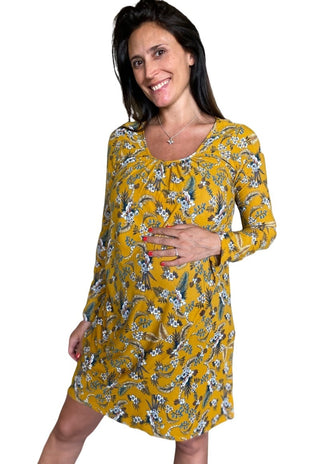 Vestido Maternal y Lactancia Lupe Mostaza