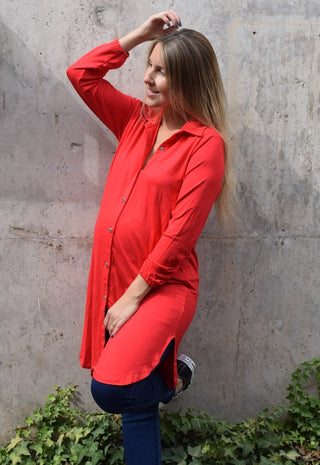 Vestido Maternal y Lactancia Martina Rojo
