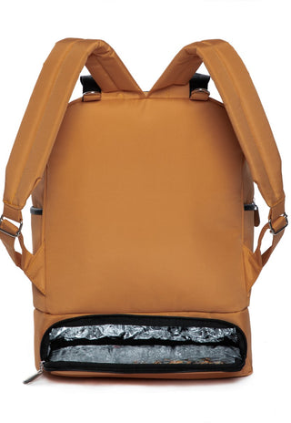 Mochila Maternal Happy Blanca Camel