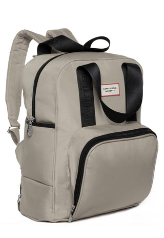 Mochila Maternal Happy Blanca Gris