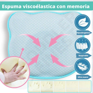 Almohada viscoelastica (anti-plagiocefalia) Supermom