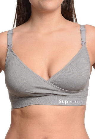 Sosten deportivo en V Supermom Gris