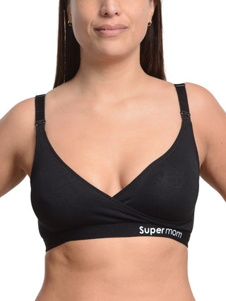 Sosten deportivo en V Supermom Negro